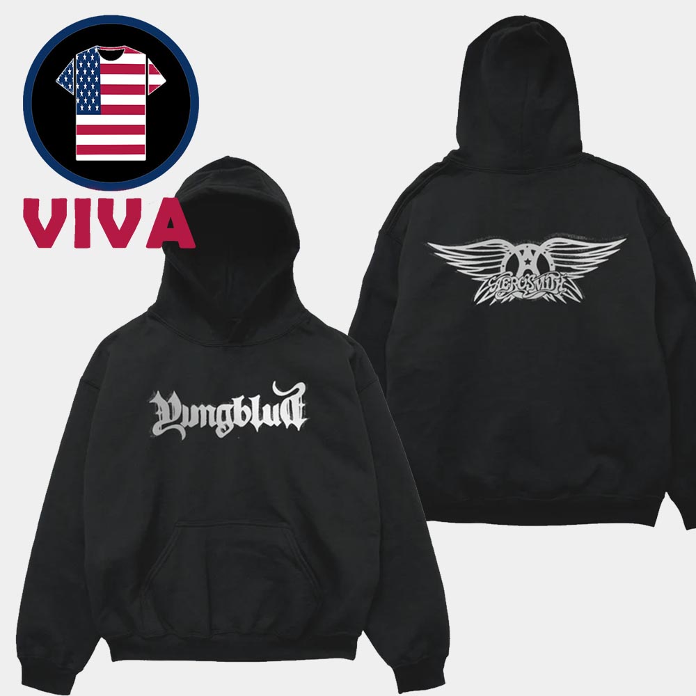 Yungblud And Aerosmith One More Time Two Sided Hoodie Yungblud And Aerosmith One More Time Two Sided Hoodie