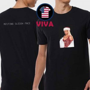 Beyonce Resting Sleigh Face Holiday Christmas Two Sided T-Shirt