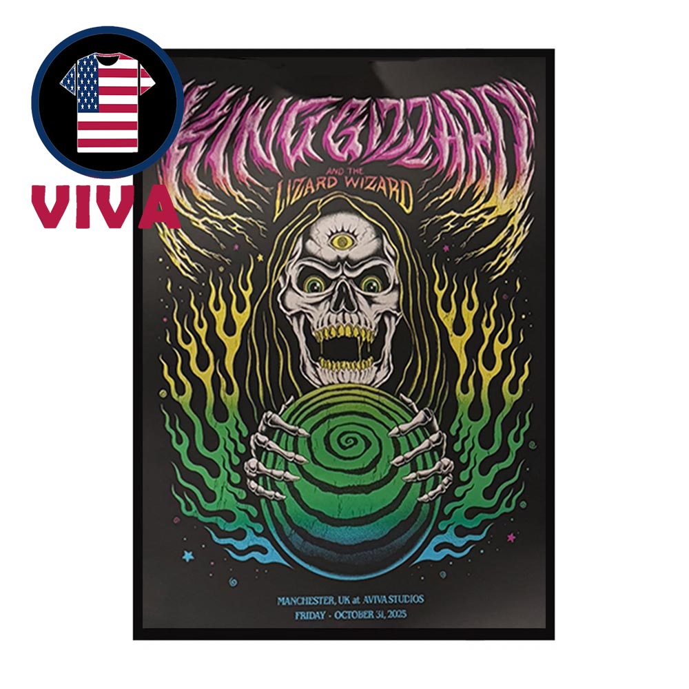 King Gizzard And The Lizard Wizard Aviva Studios Manchester UK 2025 On October 31st Home Decor Poster Canvas King Gizzard And The Lizard Wizard Aviva Studios Manchester UK 2025 On October 31st Home Decor Poster Canvas