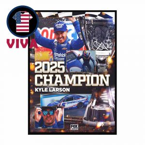 Kyle Larson 2025 Nascar Cup Series Champions Home Decor Poster Canvas