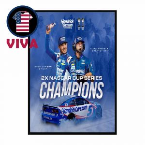 Kyle Larson 2025 Nascar Cup Series Champions Two Times Home Decor Poster Canvas