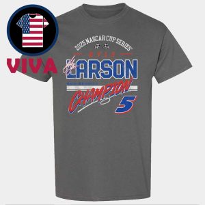 Kyle Larson 2025 Two Time NASCAR Cup Series Champions Banner Unisex T-Shirt