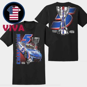 Kyle Larson 2025 Two Time NASCAR Cup Series Champions Motorsports Team Collection Two Sided T-Shirt