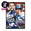 Kyle Larson Nascar Cup Series Champions 2025 Two Times Home Decor Poster Canvas