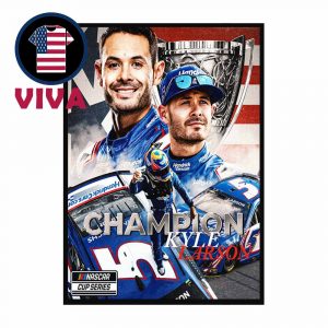 Kyle Larson Nascar Cup Series Champions 2025 Two Times Home Decor Poster Canvas