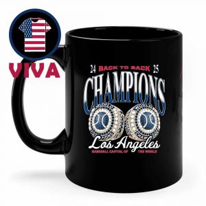 Los Angeles Dodgers 2025 MLB World Series Champions Back To Back Ring Ceramic Mug Cup