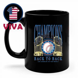 Los Angeles Dodgers 2025 MLB World Series Champions Back To Back Trophies Ceramic Mug Cup