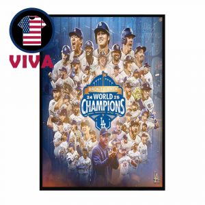 Los Angeles Dodgers 2025 MLB World Series Champions Home Decor Poster Canvas