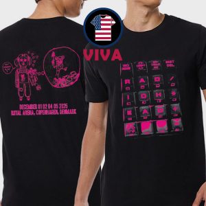 Radiohead Copenhagen 2025 Royal Arena Denmark On December 1 2 4 5 Two Sided T-Shirt