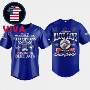 Toronto Blue Jays 2025 MLB World Series Champions Blue Baseball Jersey